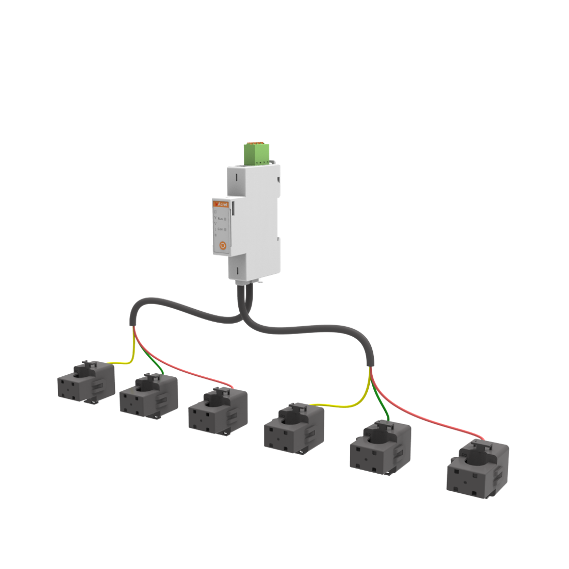 AC Dual Circuits 100 ms schnelles Reaktionsenergiemessgerät mit externen CTs für Balkon PV