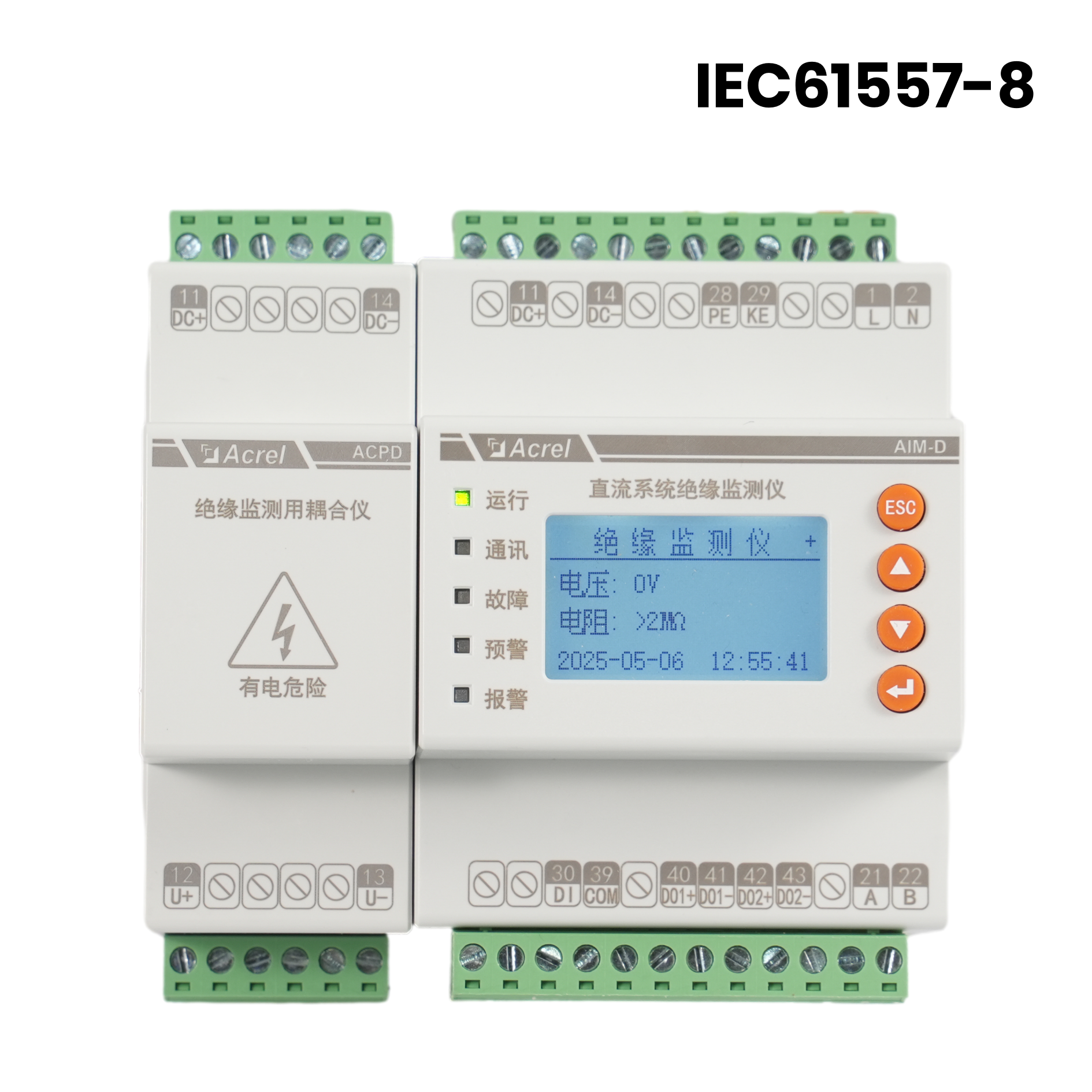 AIM-D500-CA DC DIN-Schienen-Isolationsüberwachungsgerät IMD mit IEC61557-8