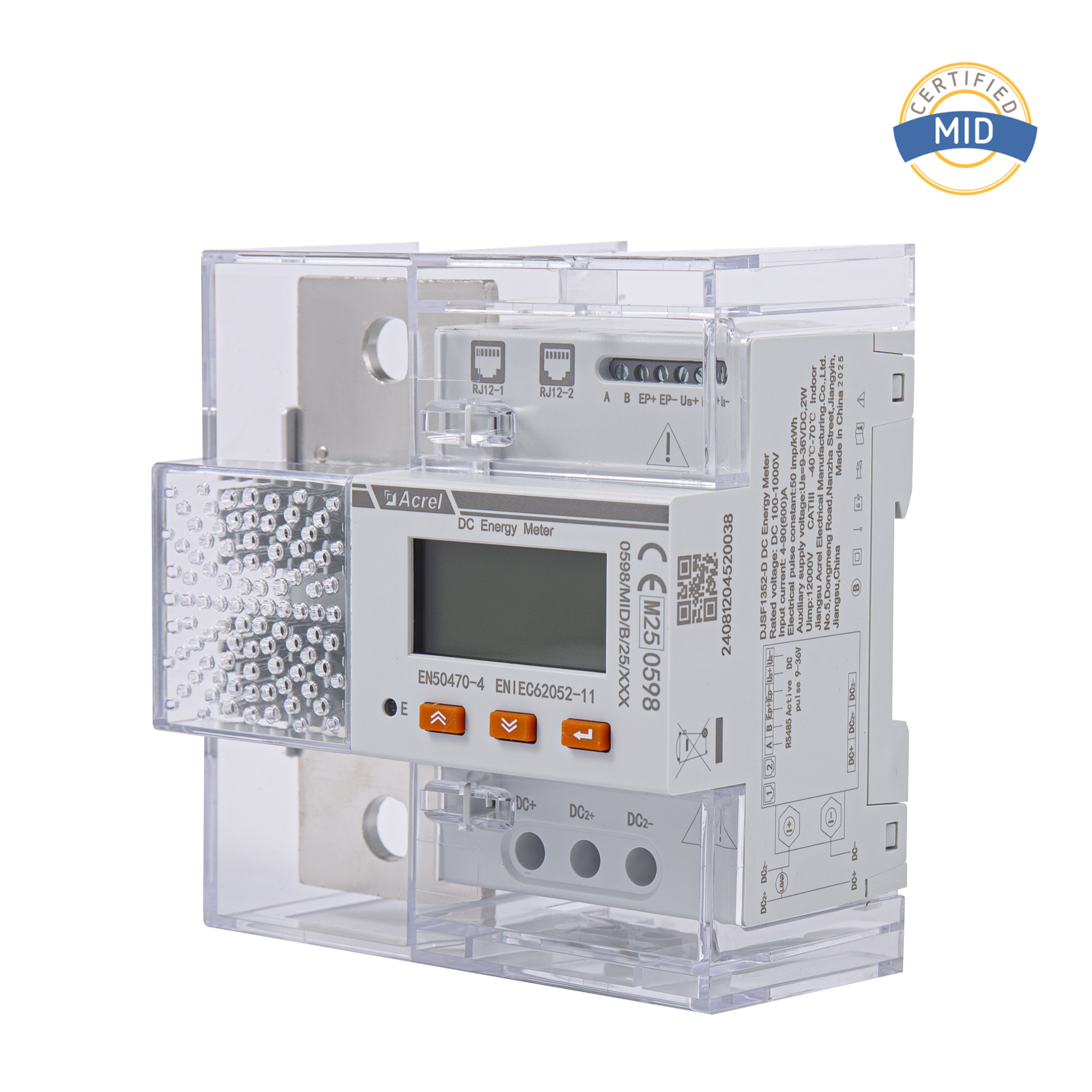 Mid Certified 600A Direct Input DC Energy Messgerät für EV -Ladegerät