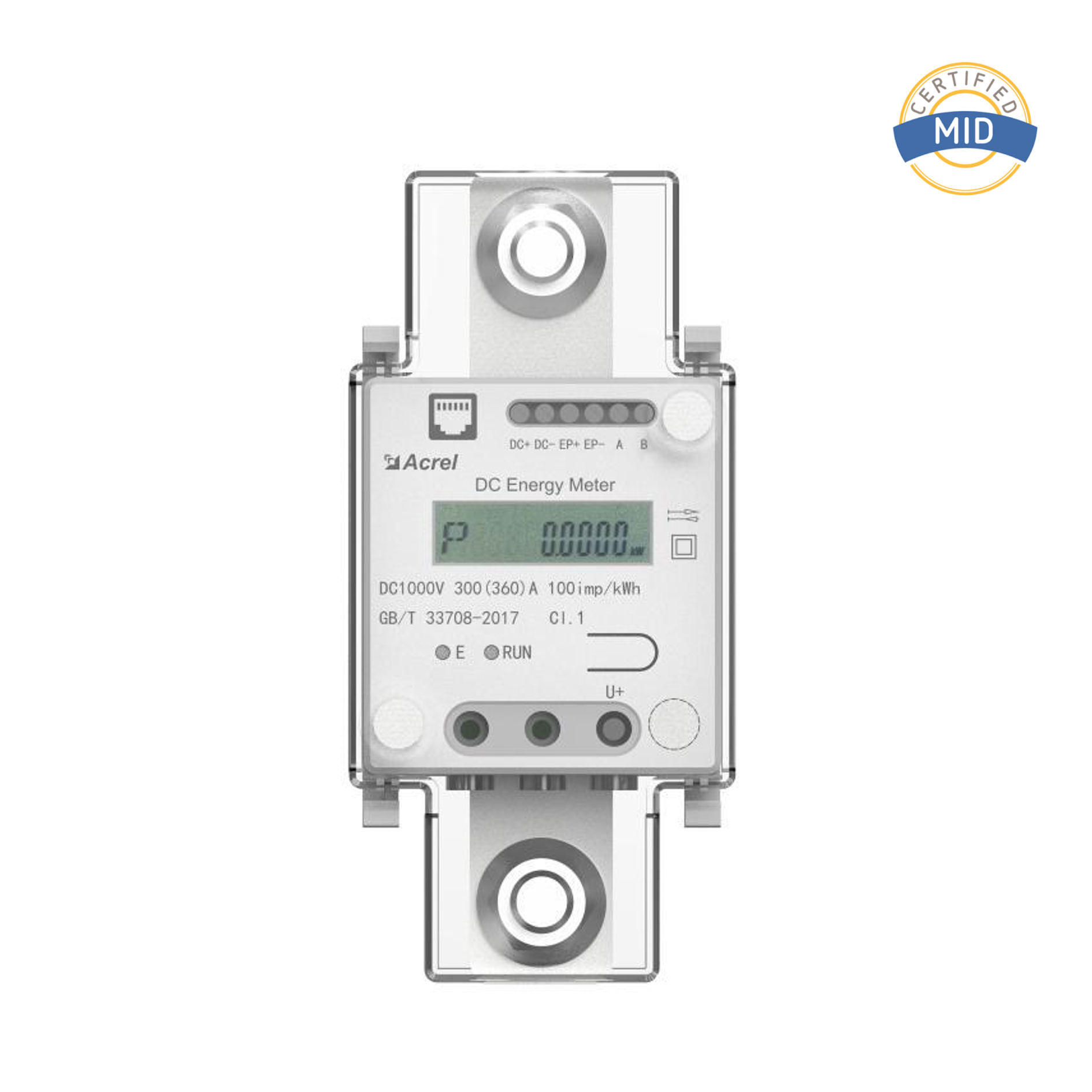 Mid Certified 360A Direct Input DC Energy Messgerät für EV -Ladegerät