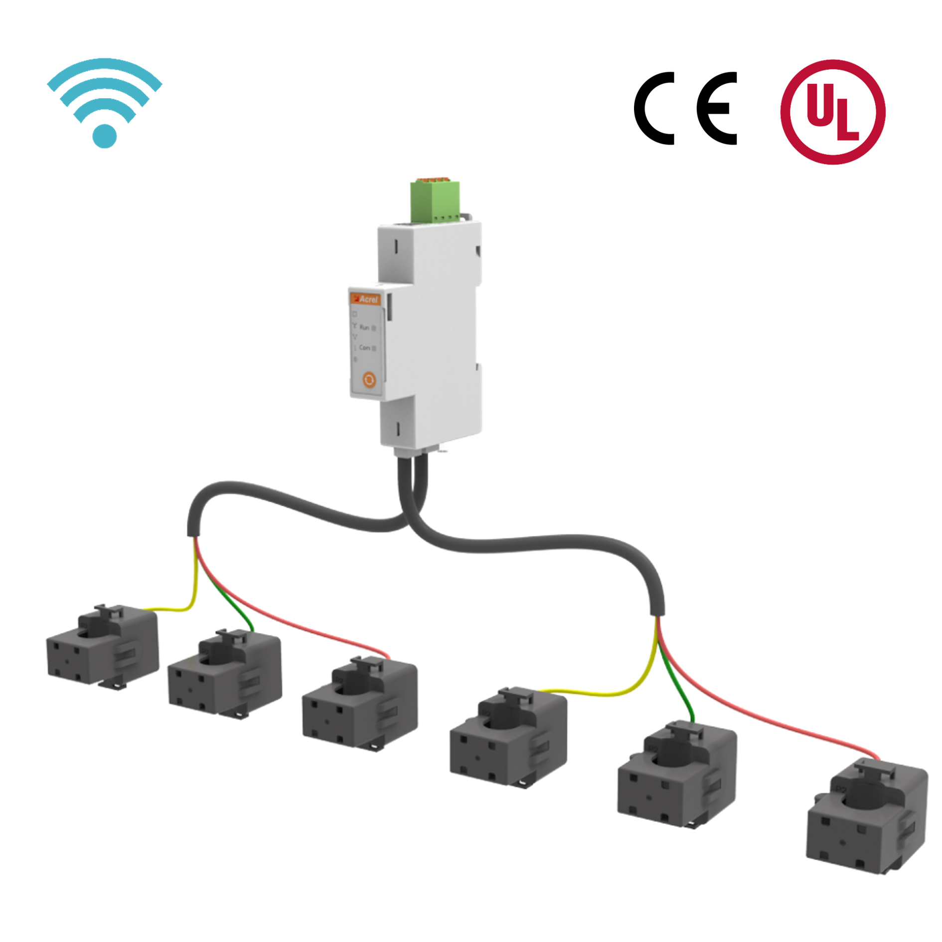 AC Dual Circuits WiFi -Kommunikationsenergie -Messgerät für Balkon Solar PV